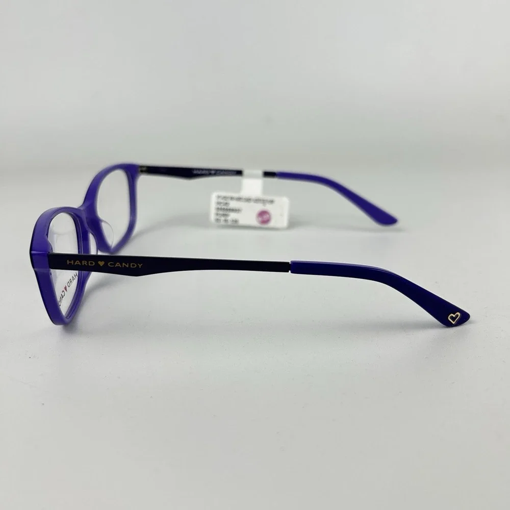 New Hard‎ Candy Women's HC42 Square Eyeglasses Frame Purple 52-16-135